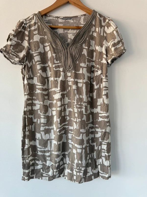 M&S Patterned Linens Style Tunic, preloved