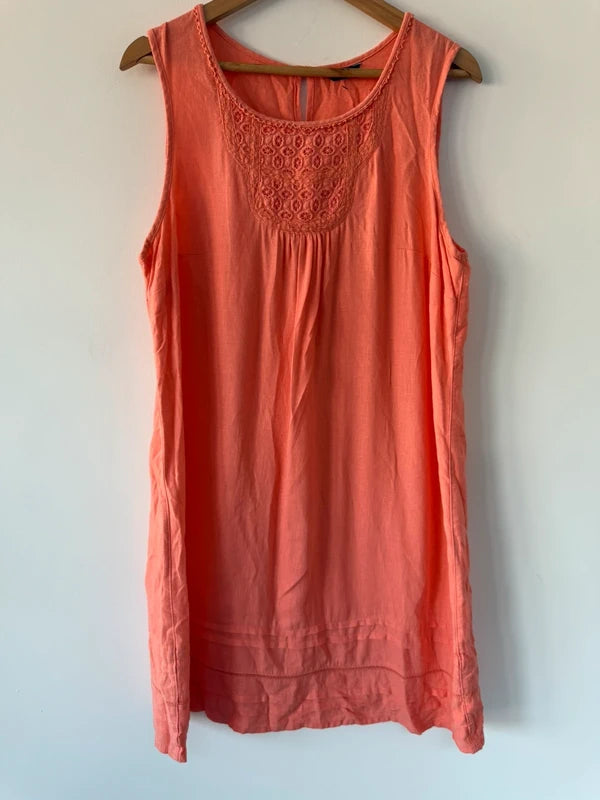 F&F Coral Linen Style Dress, preloved