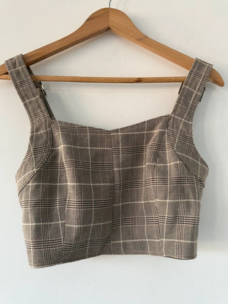 4th Reckless Checkered Crop Top, preloved