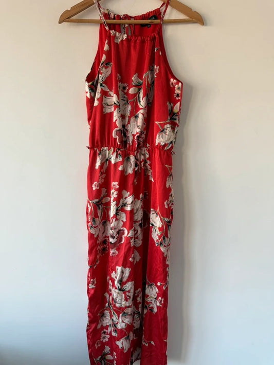 Cameo Rose Red Jumpsuit, preloved