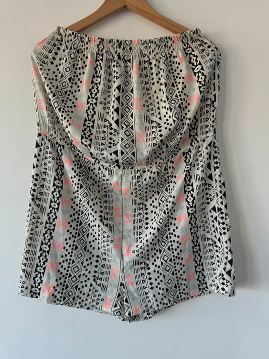 Primark Off the Shoulder Playsuit Aztec Patterned, preloved