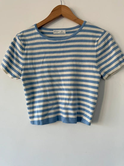 Primark Blue and White Striped Top, preloved