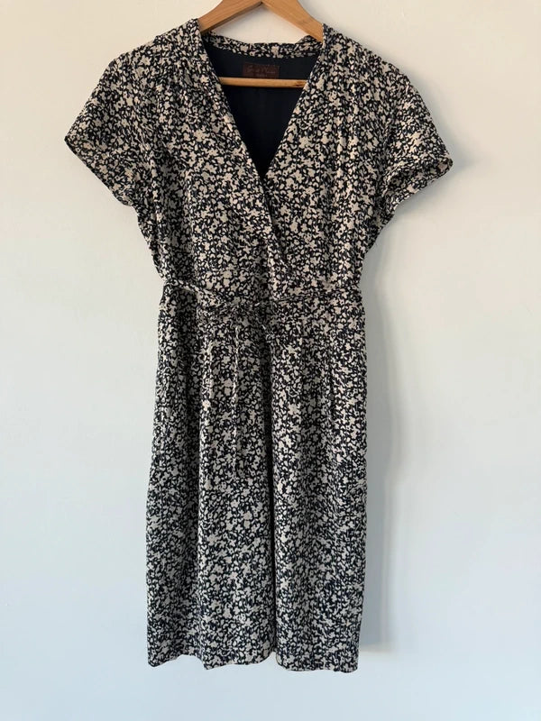 Great Plains London Floral Navy and White Dress, preloved