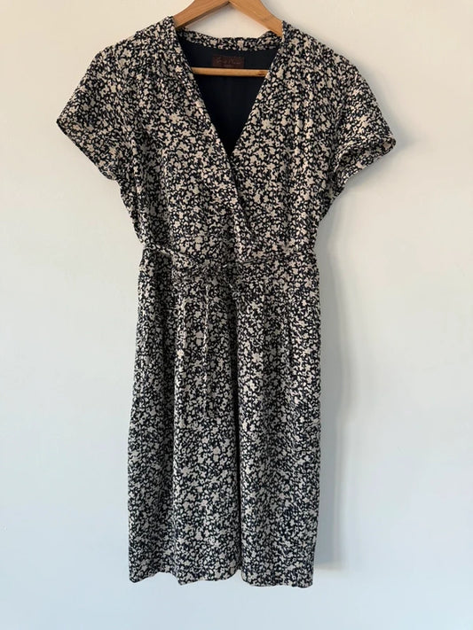 Great Plains London Floral Navy and White Dress, preloved