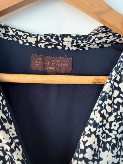 Great Plains London Floral Navy and White Dress, photo 4 of 5