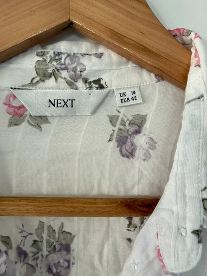 Next Floral 100% Cotton Blouse Shirt, photo 4 of 5