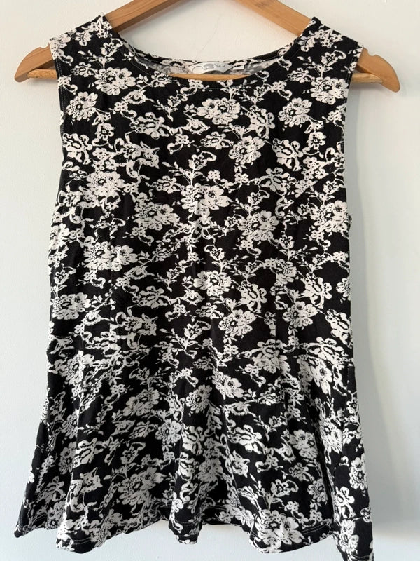 Old New Look Black Floral Peplum Top, photo 2 of 4