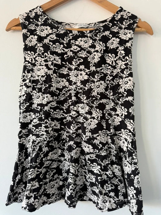 Old New Look Black Floral Peplum Top, photo 2 of 4