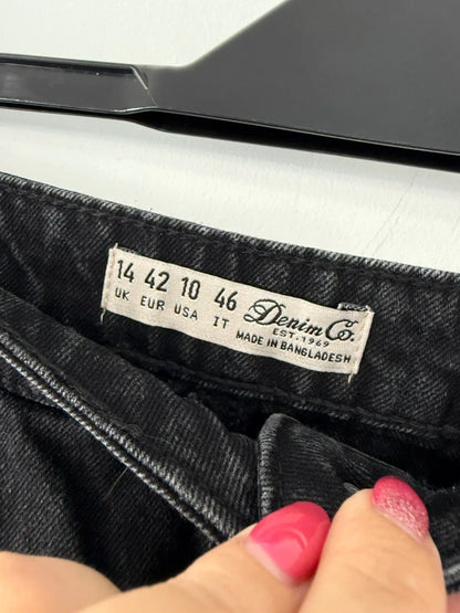 Primark Denim Button Skirt Black Grey, photo 3 of 3