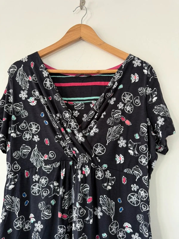 Per Una Navy Blue Sea Patterned Dress, photo 3 of 5