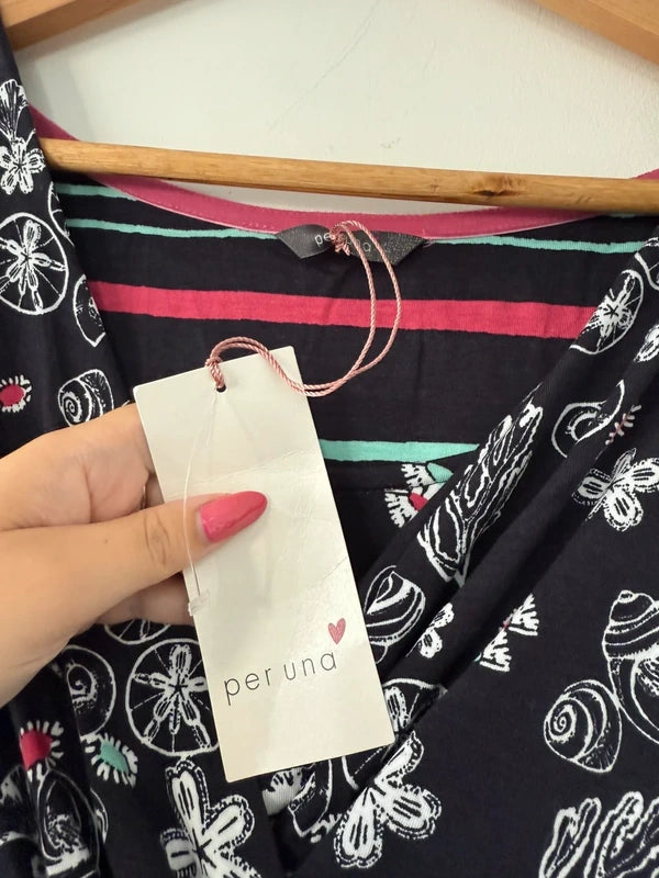 Per Una Navy Blue Sea Patterned Dress, photo 5 of 5