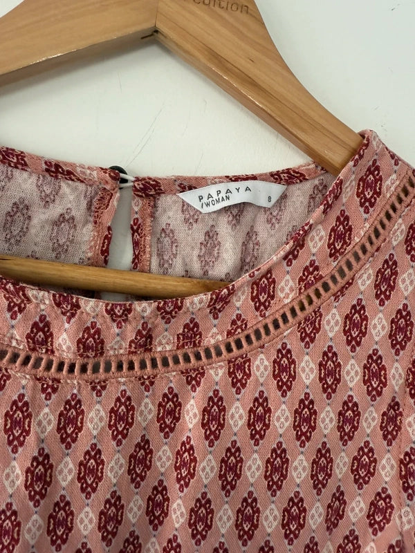 Papaya Patterned Linens Style Dress, photo 4 of 5