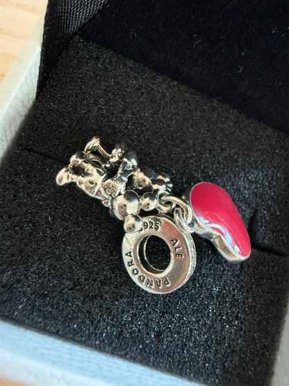 Pandora Minnie and Mickey Mouse Heart Charm, photo 3 of 3