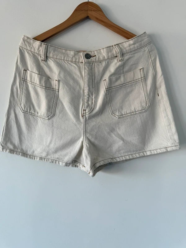 Primark Off White Jean Shorts, photo 2 of 4
