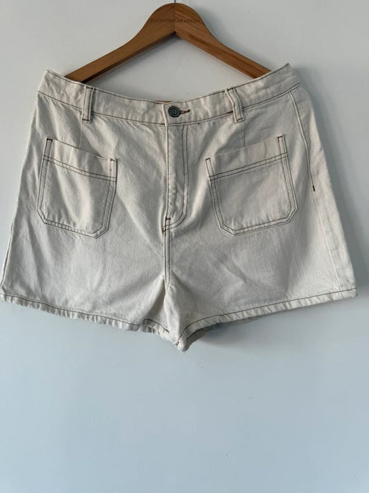 Primark Off White Jean Shorts, photo 2 of 4