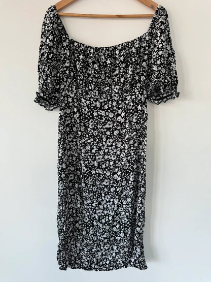 George Floral Black and White Summer Dress, photo 2 of 3