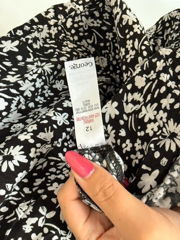 George Floral Black and White Summer Dress, photo 3 of 3