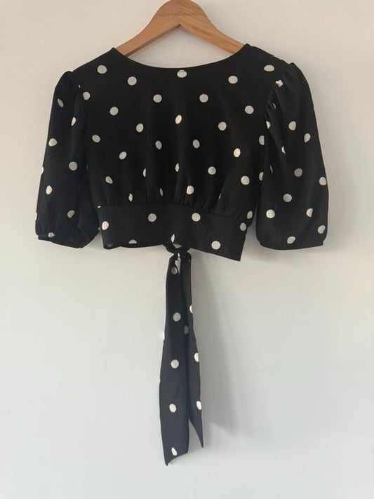 H&M Polka Dot Croptop, preloved