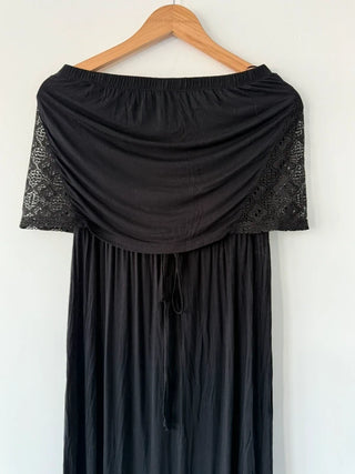 Next Beachwear Black Long Dress, preloved