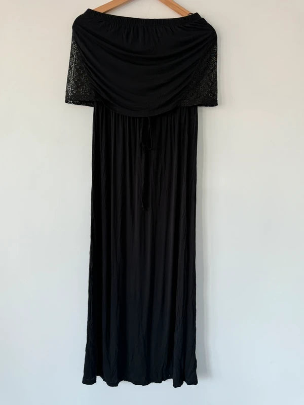 Next Beachwear Black Long Dress, photo 2 of 3