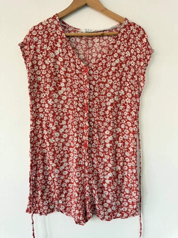 Primark Orange Floral Jumpsuit, preloved