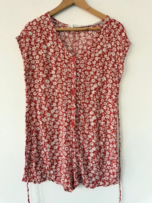 Primark Orange Floral Jumpsuit, preloved