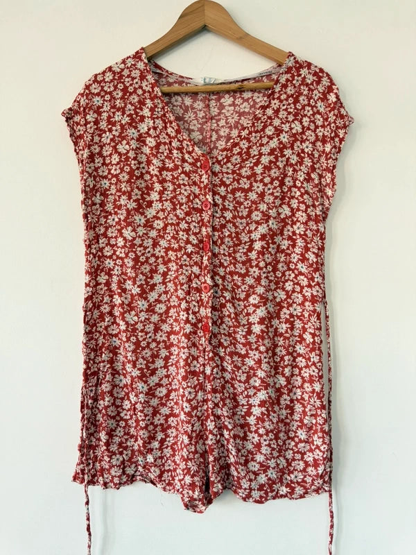 Primark Orange Floral Jumpsuit, photo 2 of 4
