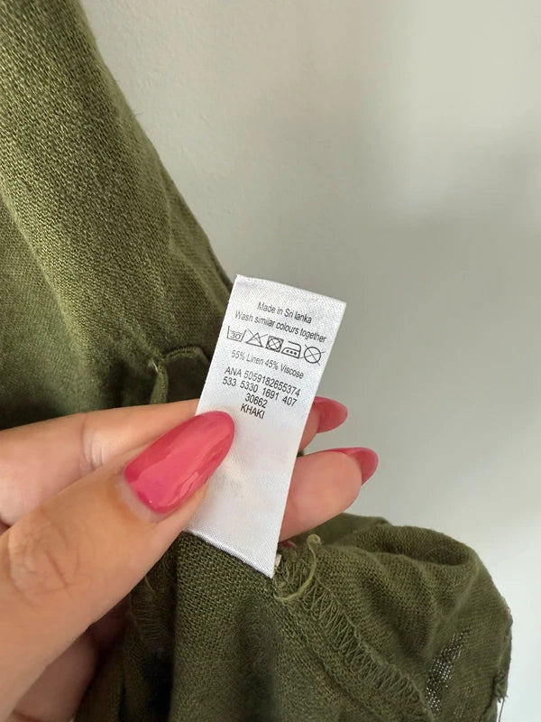 George Green Khaki Linen Style Dress, photo 3 of 3