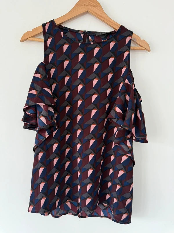 AX Paris Burgundy Patterned  Top, photo 2 of 5