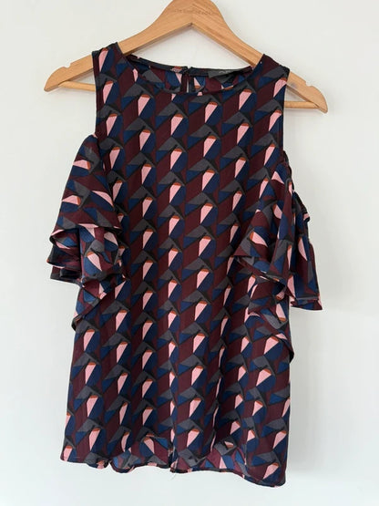 AX Paris Burgundy Patterned  Top, photo 2 of 5