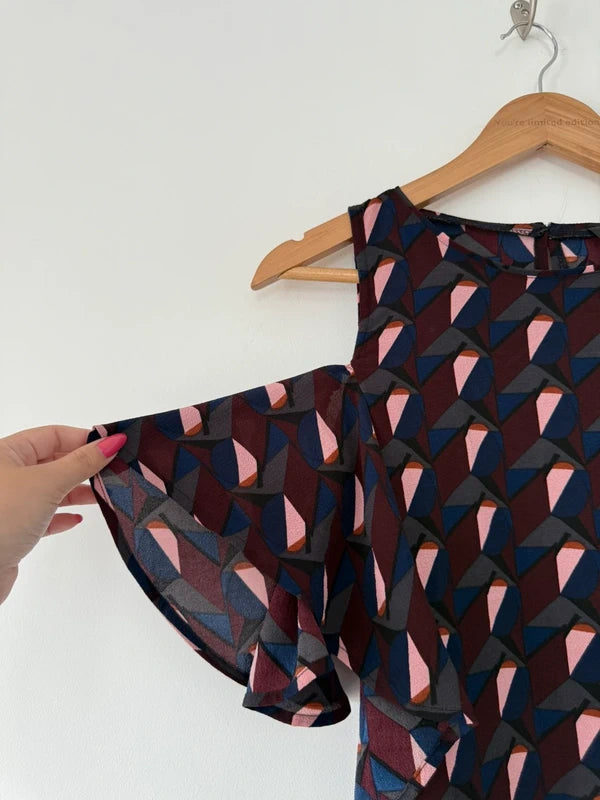 AX Paris Burgundy Patterned  Top, photo 3 of 5