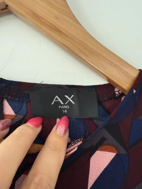 AX Paris Burgundy Patterned  Top, photo 4 of 5