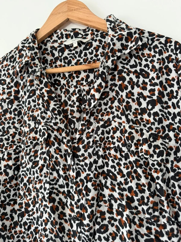Next Leopard Print Brown and White Shirt, photo 3 of 5