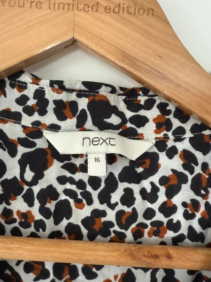 Next Leopard Print Brown and White Shirt, photo 4 of 5