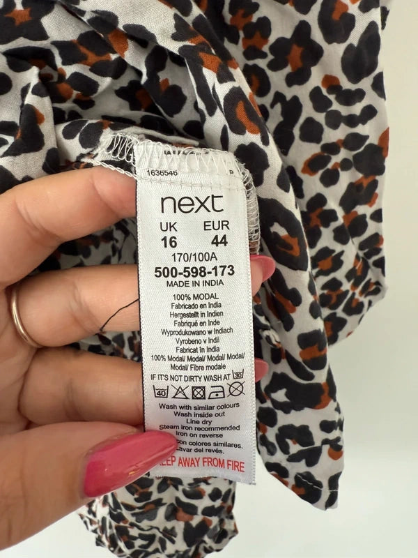 Next Leopard Print Brown and White Shirt, photo 5 of 5