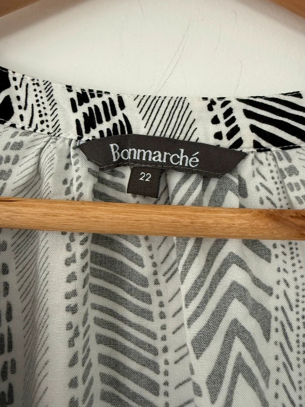 Bonmarche Black and White Patterned Vest Top, photo 4 of 5