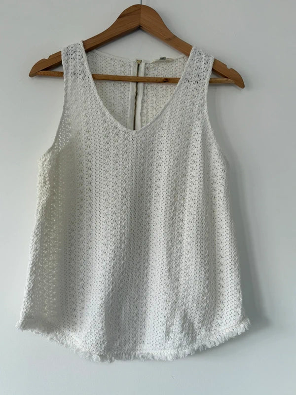 River Island Cream Crochet Top, preloved
