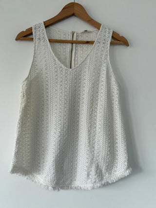 River Island Cream Crochet Top, preloved