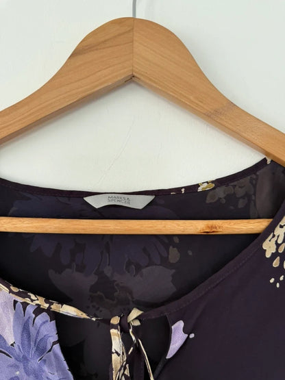 M&S Floral Purple Blouse, photo 4 of 5