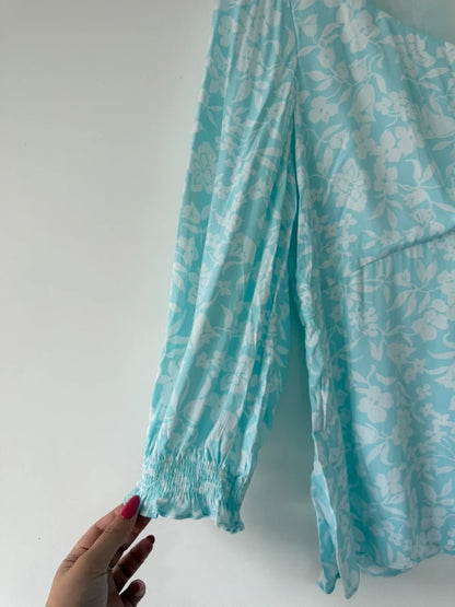 Hobbs Blue Floral Button Blouse, photo 3 of 5