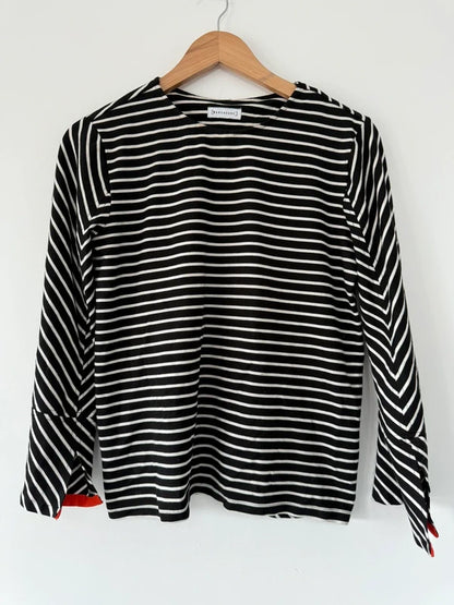 Warehouse Black Striped Jumper, photo 2 of 5