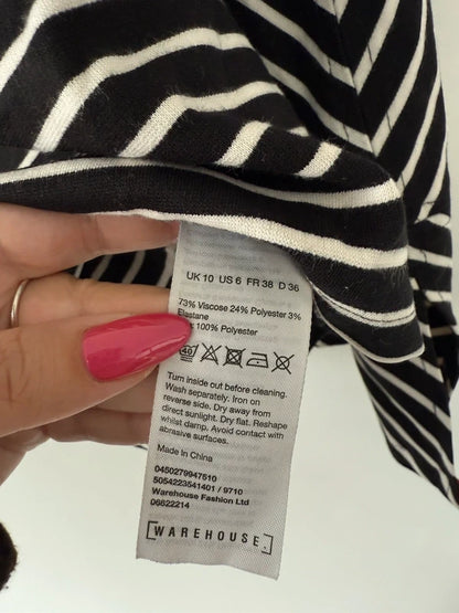 Warehouse Black Striped Jumper, photo 4 of 5