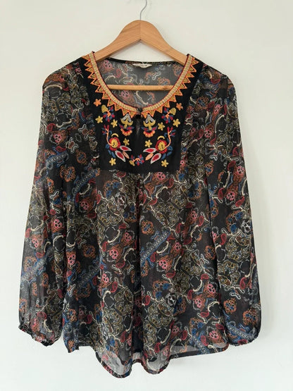 M&CO Aztec Style Patterned Blouse, photo 2 of 5