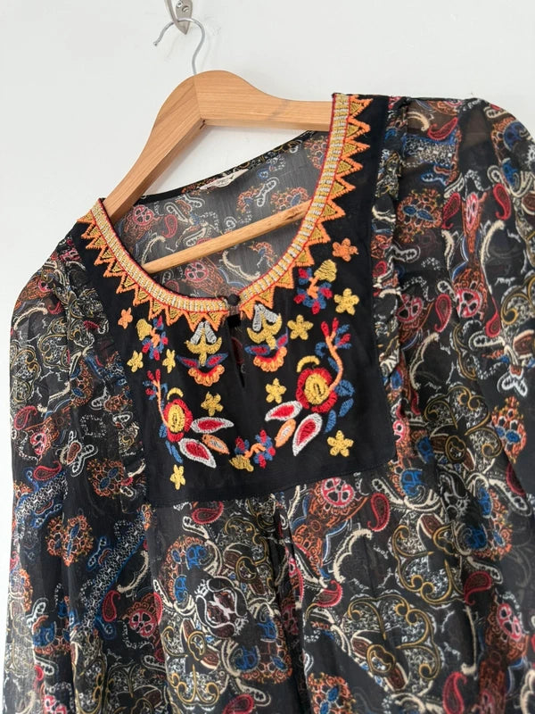 M&CO Aztec Style Patterned Blouse, photo 3 of 5