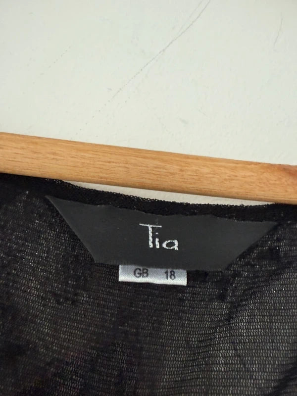 Tia Black Y2k Style Blouse, photo 4 of 5
