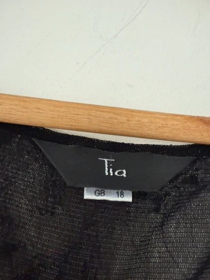 Tia Black Y2k Style Blouse, photo 4 of 5