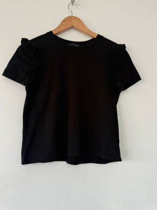Zara Black Crop T Shirt, preloved