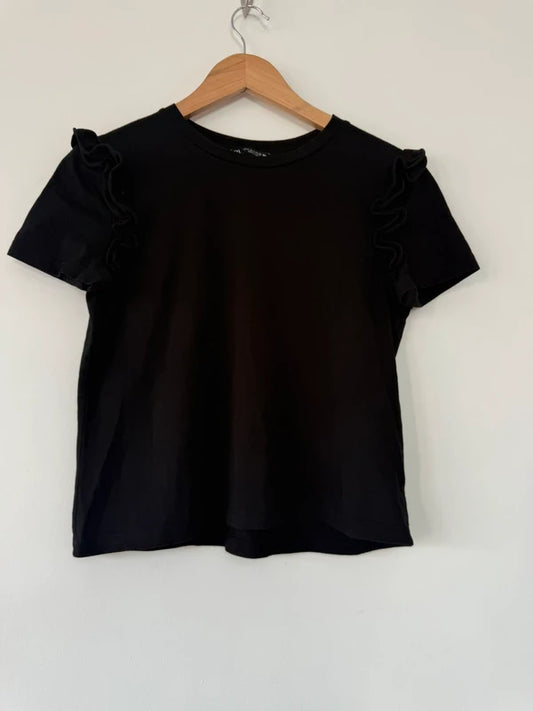Zara Black Crop T Shirt, preloved