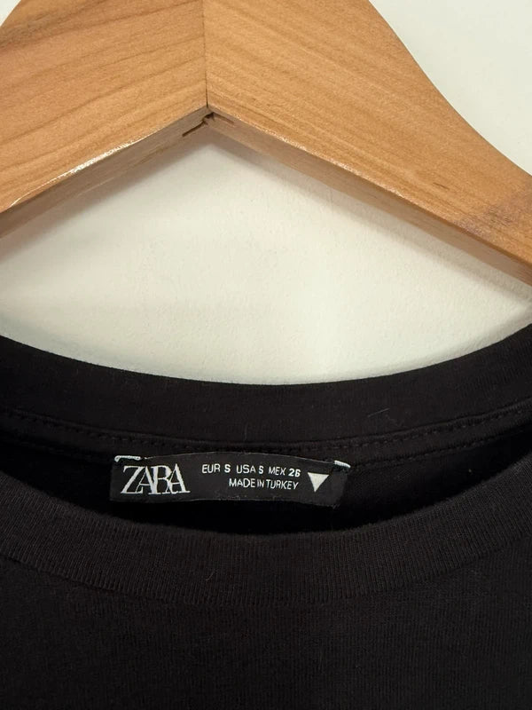Zara Black Crop T Shirt, photo 3 of 3