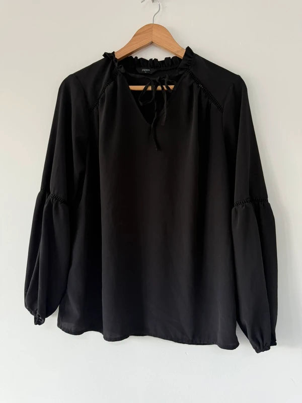 Papaya Black Blouse, preloved